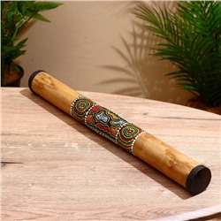 УЦЕНКА Сувенирный музыкальный инструмент «Посох дождя с голубыми узорами», 50×5×5 см, МИКС