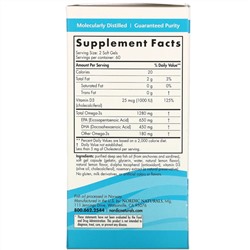 Nordic Naturals, Ultimate Омега-D3, со вкусом лимона, 1000 мг, 120 капсул