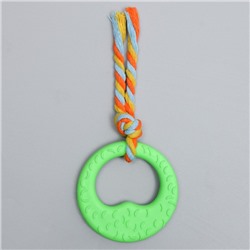 Игрушка жевательная с канатом «Гиря», зелёная
