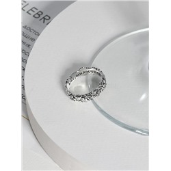 Кольцо из чернёного серебра - Молитва мытаря 925 пробы К-0104о