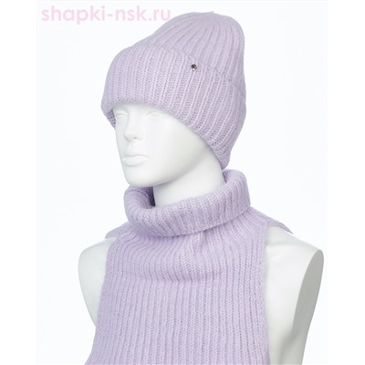1501Ag Ангора велес Комплект женский флис (колпак+снуд) (54-58)