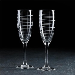 Набор бокалов для шампанского «Серпантин», 170 мл, 2 шт.