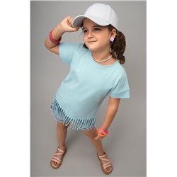 Футболка с бахромой для девочки Happyfox