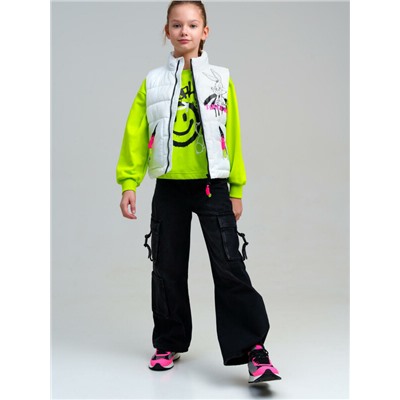 Жилет текстильный с полиуретановым покрытием для девочек