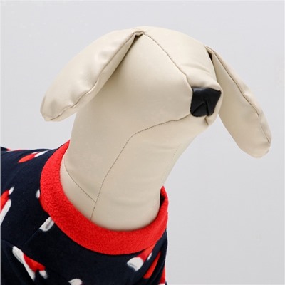 Толстовка для собак «Новогодний колпак», размер L, синяя (ДС 38, ОШ 34, ОГ 48 см)