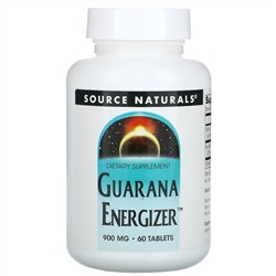 Source Naturals, Guarana Energizer, 900 мг, 60 таблеток