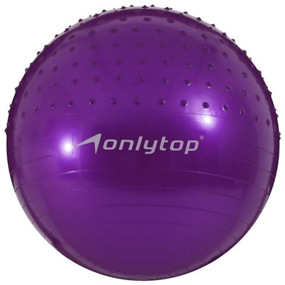 Фитбол ONLYTOP, d=55 см, 700 г, полумассажный, цвета МИКС