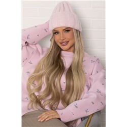 Шапка двухслойная Зимние деньки (нежно-розовая) Ш22-4М