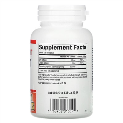Natural Factors, Immune Support, Quercetin, 500 mg, 60 Vegetarian Capsules