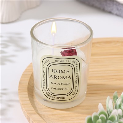 Свеча ароматическая в стакане "Sweet Love", роза, 5,5х6,5 см