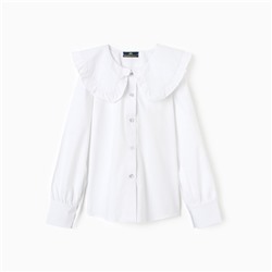 Блузка для девочек, цвет белый, рост 122 см