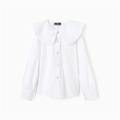 Блузка для девочек, цвет белый, рост 122 см