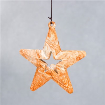 Музыка ветра колокольчики 5 шт. «Звезда песочная», металл, 47×8×8 см