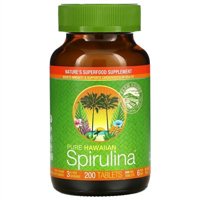 Nutrex Hawaii, Pure Hawaiian Spirulina, 200 таблеток