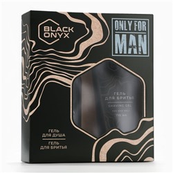 Подарочный набор косметики BLACK ONYX, гель для душа 290 мл и гель для бритья 110 мл, аромат сандалового дерева, HARD LINE