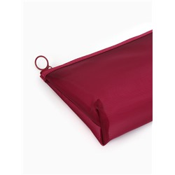 Косметичка Classic, сетка, на молнии, бордовая