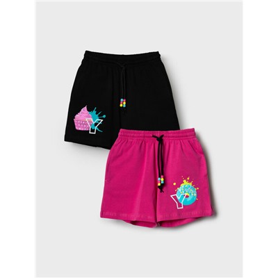 Шорты трикотажные для девочек, 2 шт в комплекте
