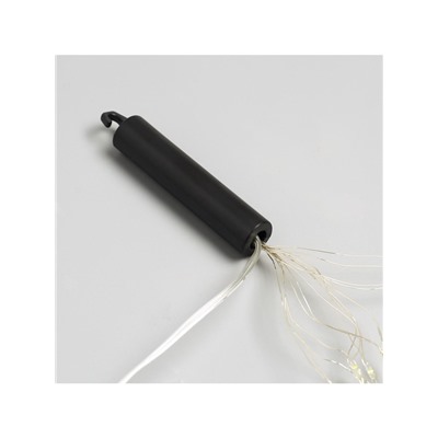 Гирлянда «Конский хвост» 8 нитей по 2 м, IP20, серебристая нить, 160 LED, свечение тёплое белое, USB