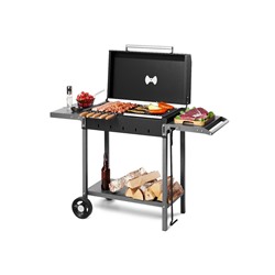 Мангал MAH 203, 128.5×52×90.1 см, 2 мм, колеса, боковые полки, крышка
