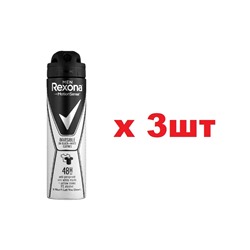Rexona Дезодорант Спрей 150мл MEN Invisible Невидимый на черной и белой одежде 3шт