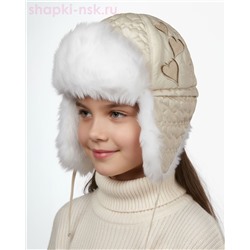 229-З Валентинка Ушанка для девочки (50-52)