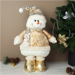 Новогоднее украшение Снеговик на телескопических ножках 55/74 см / RE2022 /уп 36/LED подсветка