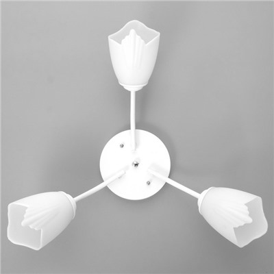 Люстра «Оникс» BayerLux 3×15 Вт E27, белый, 50×50×15 см