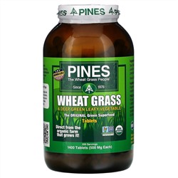 Pines International, Wheat Grass, 500 mg, 1,400 Tablets