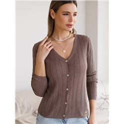 Жакет из вискозы тонкой вязки с люрексом