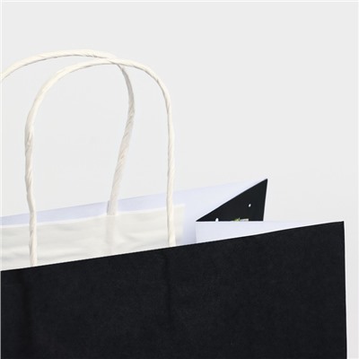 Пакет подарочный новогодний крафтовый «Пакет с сюрпризом», 28×32×15 см