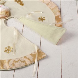 Коврик под ёлку «Снеговик и ёлочки» d=57 см, бело-золотой