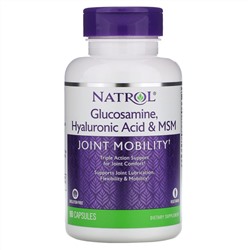 Natrol, Глюкозамин, гиалуроновая кислота и МСМ, 90 капсул