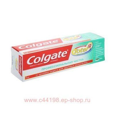 Colgate зубная паста Тотал 12 Проф.Чистка Гель 75мл