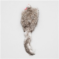 Мышь из натурального меха, 7.5 см, тёмно-серая