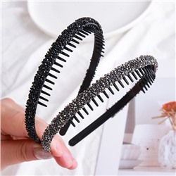 Ободок для волос гребень блестящий