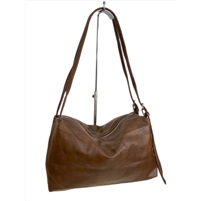 Женская сумка из искусственной кожи, цвет коричневый