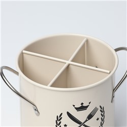Подставка под столовые приборы Crown, h=13 см, белая