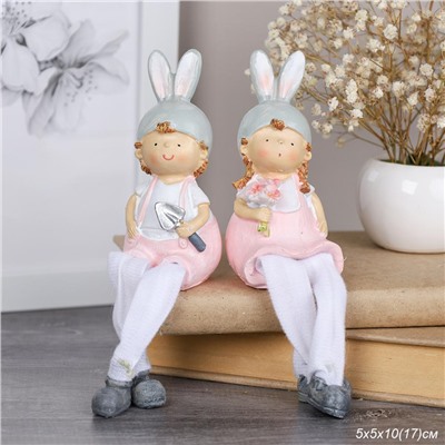 Фигурка Мальчик/Девочка висячие ножки / TD-113 /уп 2/240/