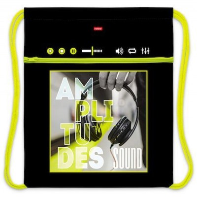 Сумка для сменной обуви 34х47 см "Звук вокруг" с карманом на молнии (073055) 23047 Хатбер