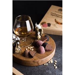 Сибирский трюфель Ассорти с кедровой настойкой / вишня, апельсин, кофе / 100 г / ТМ Сибирский кедр