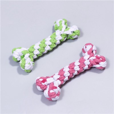 Игрушка канатная «Плетёная кость», до 15 см, до 60 г, цвет МИКС