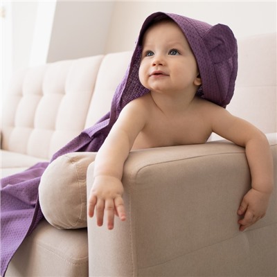 Уголок детский вафельный «Экономь и Я», 90×90 см, хлопок 100%, лавандовый