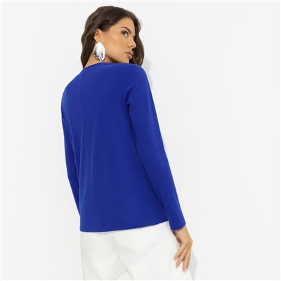 Блуза из трикотажа-лапша, Неисчерпаемый талант (спелая голубика)