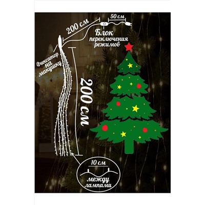 61104 Гирлянда Лучи Роса НАТАЛИ, 1199150