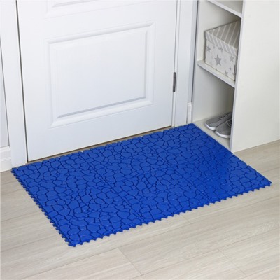 Напольное модульное покрытие AQUA STONE, 34×34 см, 6 шт в упаковке, синий