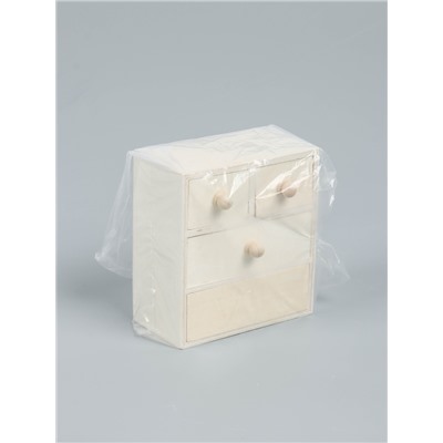 УЦЕНКА Шкатулка для росписи «Комод» 4 ящика 14×15.5×7.5 см