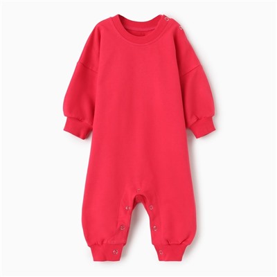 Комбинезон детский MINAKU, рост 56-62 см, малиновый