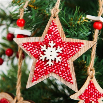 Елочная игрушка «Зимний вечер», МИКС, красная