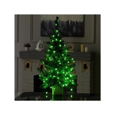 Умная гирлянда «Нить» 10 м роса, IP20, серебристая нить, 100 LED, управление с приложения, свечение RGB, USB