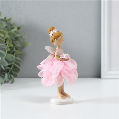 Фигурка полистоун «Девочка фея в цветочном платье с букетом», 8×8×13.5 см, МИКС